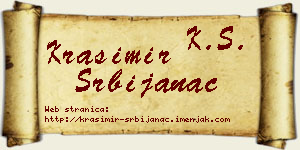 Krasimir Srbijanac vizit kartica